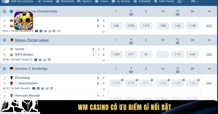 Đăng ký chơi ngay WM ở Choang Club